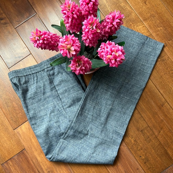 THEORY Linen Blend Straight Leg Pants - Picture 3 of 6